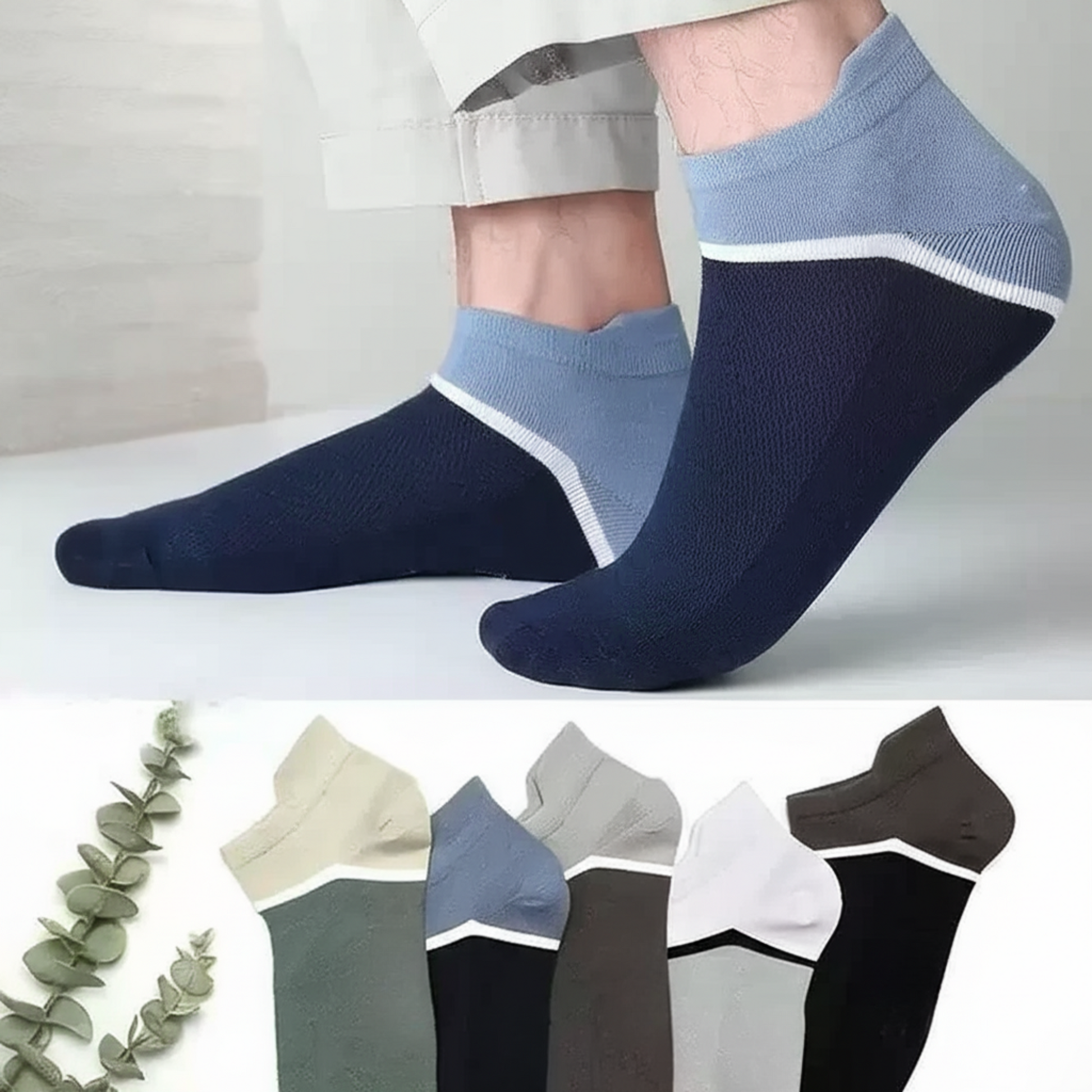Athletic Ankle MoistureLock Sock 5-Pack (Men)